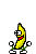 une banane contente.